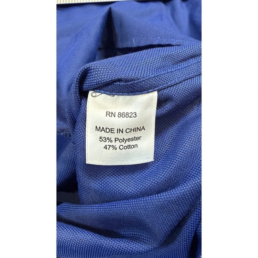 Bill Blass Traveler Shirt Men M Blue NWT Royal Oxford Slim Fit Stretch Button Up
